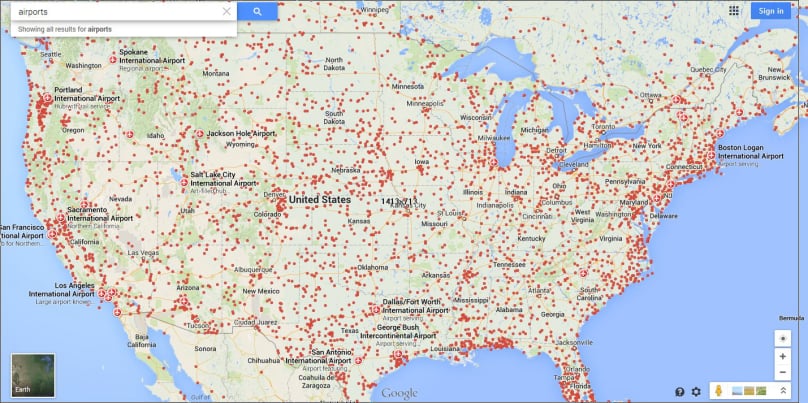 Airports in the USA